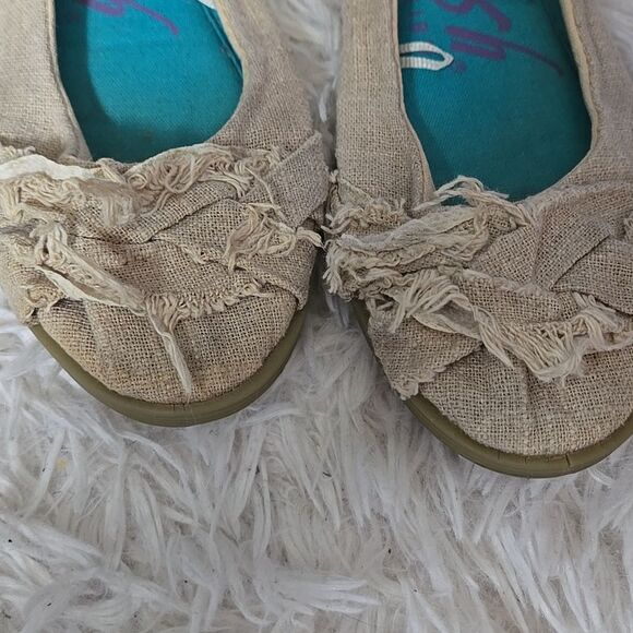 Blowfish Womens Burlap Crochet Lace Overlay Flats Slip On Tan Or Kids Size Shoe - Picture 6 of 17